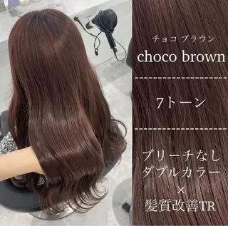 カラー 🤍ブリーチなし ブラウンhimi🤍のヘアスタイル