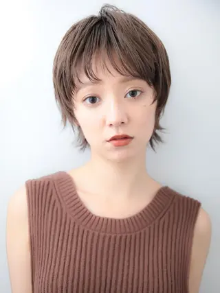 ショート カラー パーマ レイヤーカット✂️ 横浜No1♡下鳥翔子のヘアスタイル