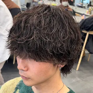 ミディアム パーマ ヘアアレンジ メンズ fifth 石川 凪のヘアスタイル