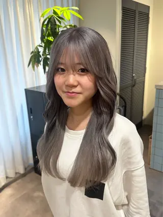 ロング カラー HANAME 原宿美容室のヘアスタイル