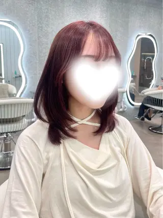 ミディアム 大宮🤍縮毛矯正 レイヤー🪽なるのヘアスタイル