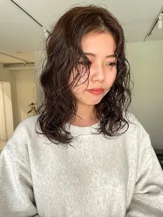 セミロング パーマ 🪐ナチュラルモード ヘア🪐honokaのヘアスタイル