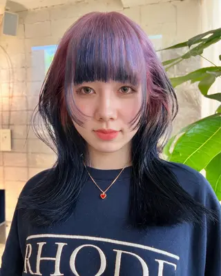 セミロング カラー 圧倒的デザイン力 店長🎨RENAのヘアスタイル