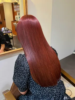 ロング レイヤーカット 縮毛矯正 高杉颯汰のヘアスタイル