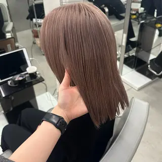 ミディアム カラー REAL 心斎橋所属・ブリーチ/ベージュ /natsumiのヘアスタイル