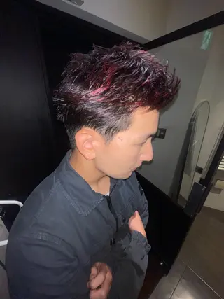 カラー メンズ ブリーチ✧︎デザイン ゆうのヘアスタイル