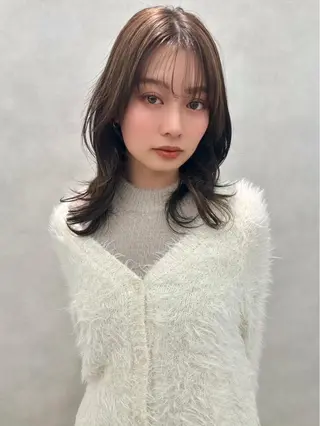 セミロング カラー ヘアアレンジ ✨レイヤー/ 透明感カラー✨冨永剛のヘアスタイル