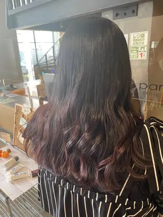 ロング カラー 地毛風ストレート/ 髪質改善/榎本流行のヘアスタイル