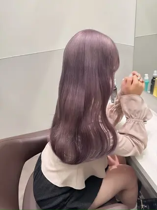 ロング グレー/ベージュ /髪質改善 れいとのヘアスタイル