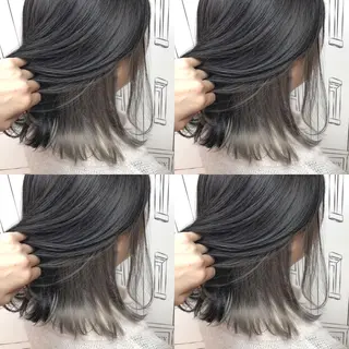 ミディアム カラー TOMOKA 艶髪/透明感カラーのヘアスタイル