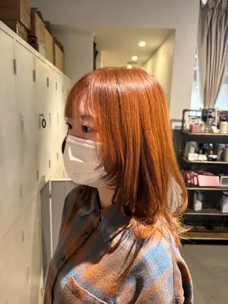 ミディアム カラー 透明感カラー/に合わ せカット/サクラ🌸のヘアスタイル