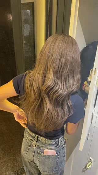 ロング カラー おくにし はなのヘアスタイル