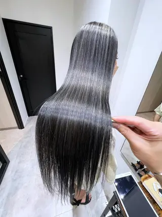 ロング カラー 縮毛矯正×髪質改善 店長　DAITOのヘアスタイル