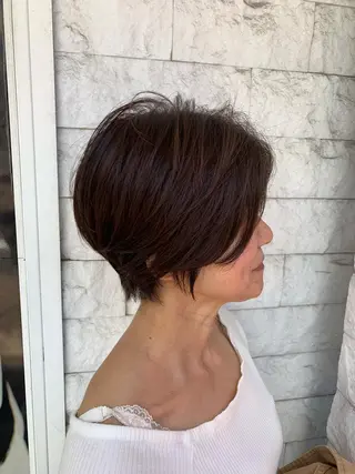 ショート カラー パーマ ヘアアレンジ 葛西 縮毛矯正のプロ ブリーチ矯正 青木俊のヘアスタイル