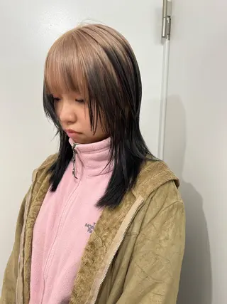 セミロング 💥ウルフカット デザインあんな💥のヘアスタイル