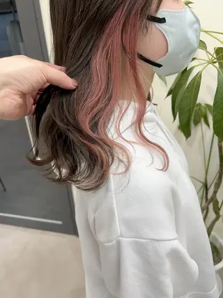 ミディアム カラー メンズ レイヤー ウルフ 弓木啓輔のヘアスタイル