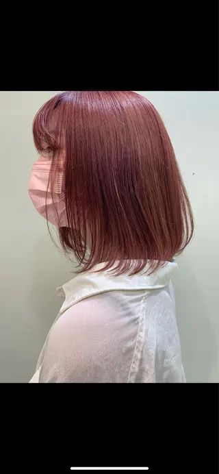 ミディアム カラー フェザー/ニュアンス パーマ/ryutoのヘアスタイル