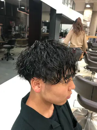 パーマ メンズ メンズ特化 古賀陸斗のヘアスタイル
