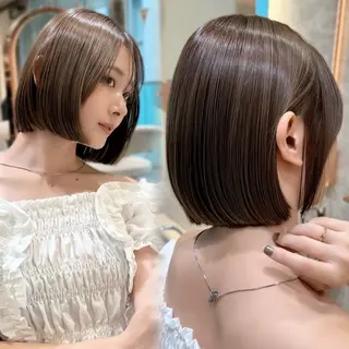 ショート ボブ／艶カラー ❣️マナミのヘアスタイル