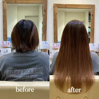 𝐲𝐮𝐮𝐦𝐢 エクステ/ 艶カラーのヘアスタイル