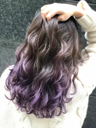 セミロング カラー 海外レイヤー/ 梅田美容室のヘアスタイル