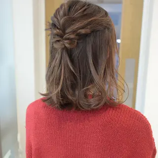ヘアアレンジ クニモトハルナ ボブ/柔らかカラーのヘアスタイル