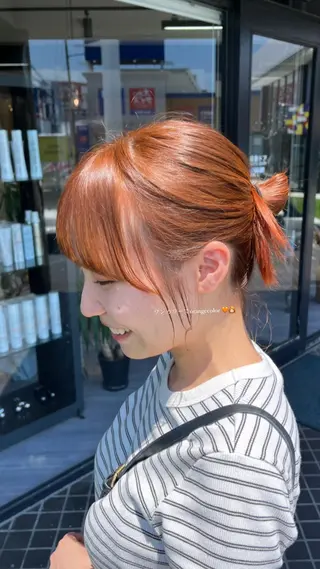ミディアム alu yuinaのヘアスタイル