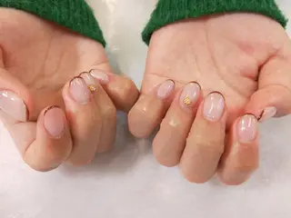 ネイル はばすみれ🎀ﾈｲﾙ 光ﾌｪｲｼｬﾙ ﾍｱのネイルデザイン