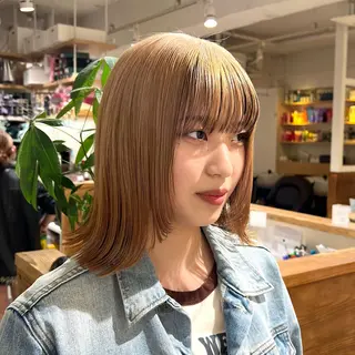 ミディアム カラー ヘアアレンジ 𝙎𝙚𝙞𝙧𝙖 ☆カット/パーマのヘアスタイル