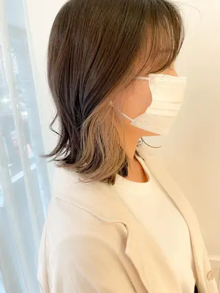 ミディアム カラー ✨カラー支持No.1 🧸ワキ カナコ🧸のヘアスタイル