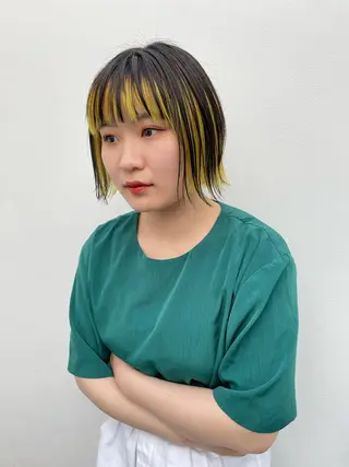 カラー ファッションに 溶け込むstyleのヘアスタイル