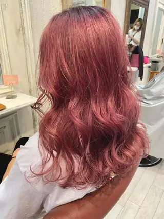 セミロング カラー ブリーチ koheiのヘアスタイル