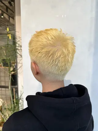 ショート カラー メンズ 渋谷レイヤーカット/ 暖色艶カラー🩵高橋のヘアスタイル