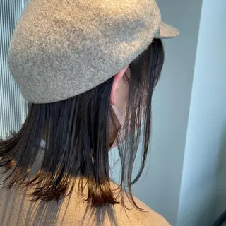 ミディアム カラー ショート/脱白髪染め ☆宇﨑悠実のヘアスタイル