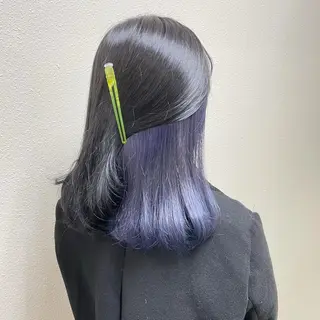 ミディアム カラー パーマ ヘアアレンジ メンズ キッズ ネイル マツエク・マツパ 切りっぱなしヘアボブ ミディアムヘアRYOのヘアスタイル