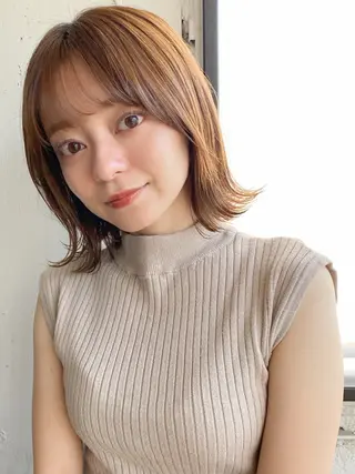ミディアム カラー レイヤー×髪質改善✨ 渋谷/佐藤侑哉のヘアスタイル