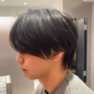 ショート メンズ新宿/縮毛/ ブリーチ/パーマのヘアスタイル