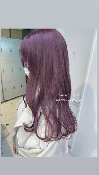 セミロング カラー 🤍💕ブリーチカラ ーAyaka💕🤍のヘアスタイル