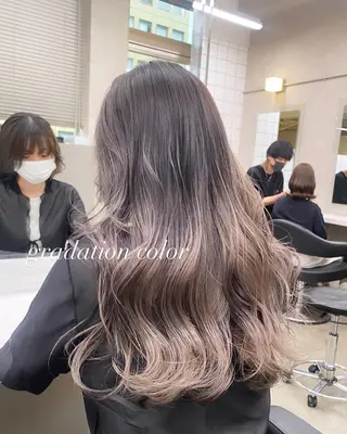 セミロング カラー 韓国/トレンド レイヤー【101】のヘアスタイル