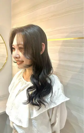 ロング カラー パーマ ヘアアレンジ メンズ 🌱巴結生🌿大宮 ☁️ミルクティーのヘアスタイル