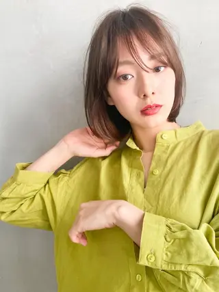 ミディアム カラー ヘアアレンジ 山崎 澪 レイヤーカット/大宮のヘアスタイル