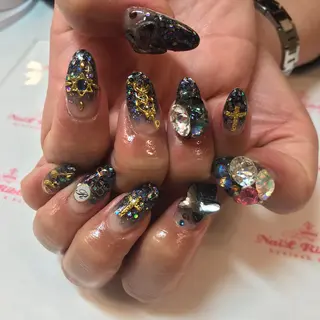 ネイル ネイルリボン 受付スタッフのネイルデザイン