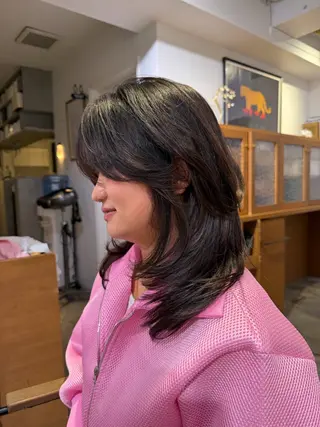 ミディアム ナガミネアリサ/ 学芸大学/海外ヘアのヘアスタイル