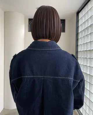 ミディアム カラー 透明感カラー/顔周り レイヤー/髪質改善のヘアスタイル