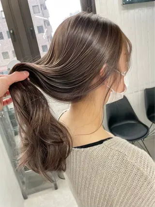 ロング カラー ☀️東京→岡崎☀️ ハイライト青山彪雅のヘアスタイル