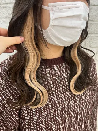 セミロング エクステ＆艶カラー 🎀YURINA🎀のヘアスタイル