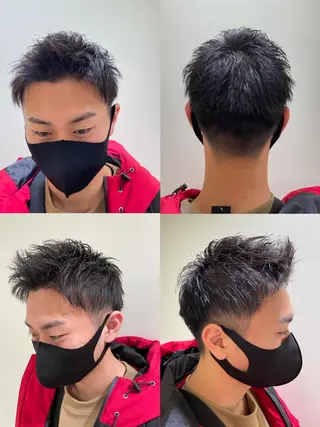 ショート パーマ メンズ カット指名No1漆原 聡のヘアスタイル