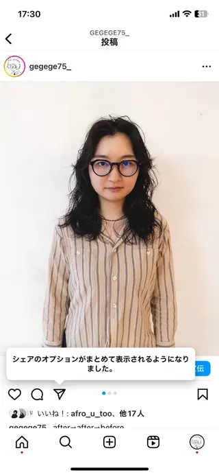 ミディアム パーマ Genta @gegege75のヘアスタイル