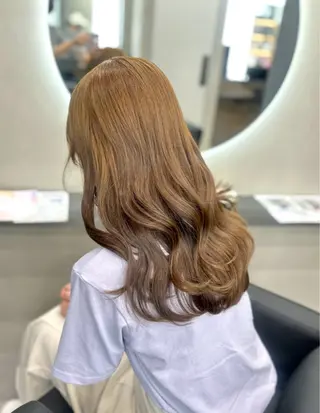 ロング カラー 新宿⌇韓国風ヘア ⌇透明感カラーのヘアスタイル