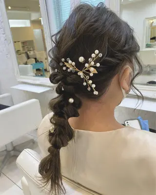 セミロング カラー ヘアアレンジ マツエク・マツパ 透明感カラー🫧ヘア セット🫧松本菜月の眉毛・アイブロウイメージ